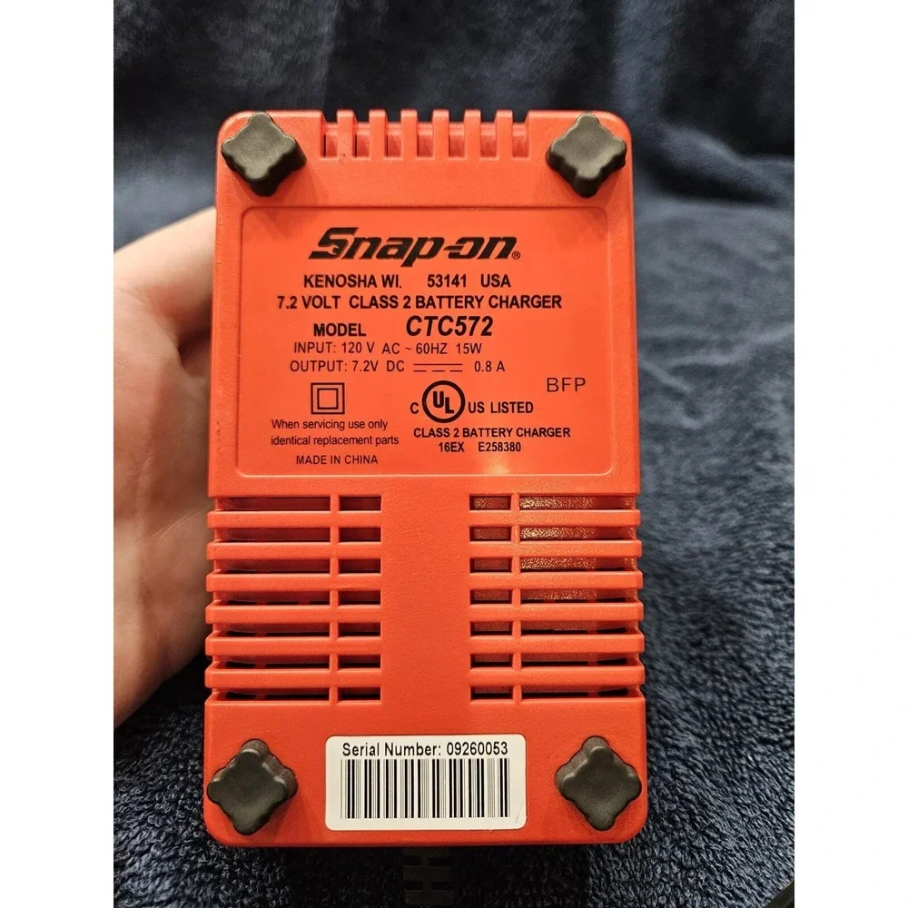 Snap-On Model CTC572 7.2 Volt Class 2 Battery Charger Working